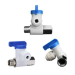 3/8″ FNPT x 3/8″ MNPT x 1/4″ PTC Angle Stop Adapter Valve - Acetal