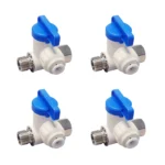 3/8″ FNPT x 3/8″ MNPT x 1/4″ PTC Angle Stop Adapter Valve - Acetal