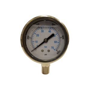 Coastal Water Filters Stainless Steel ALL 304 Liquid Filled Pressure Gauge