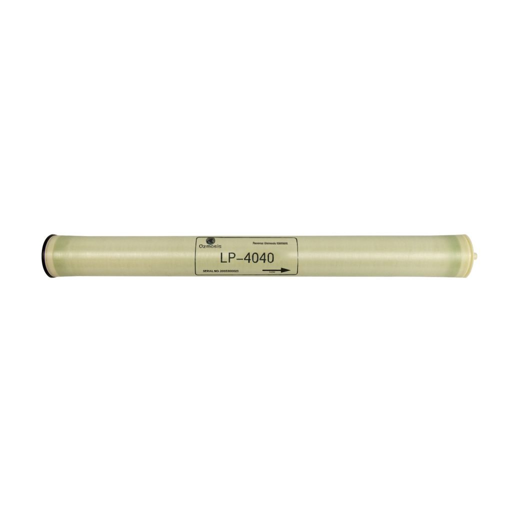 Ozmosis LP-4040 Commercial Reverse Osmosis Low-Pressure Membrane 4″x40″ with 99.7% Salt Rejection, Low Pressure Energy Efficiency