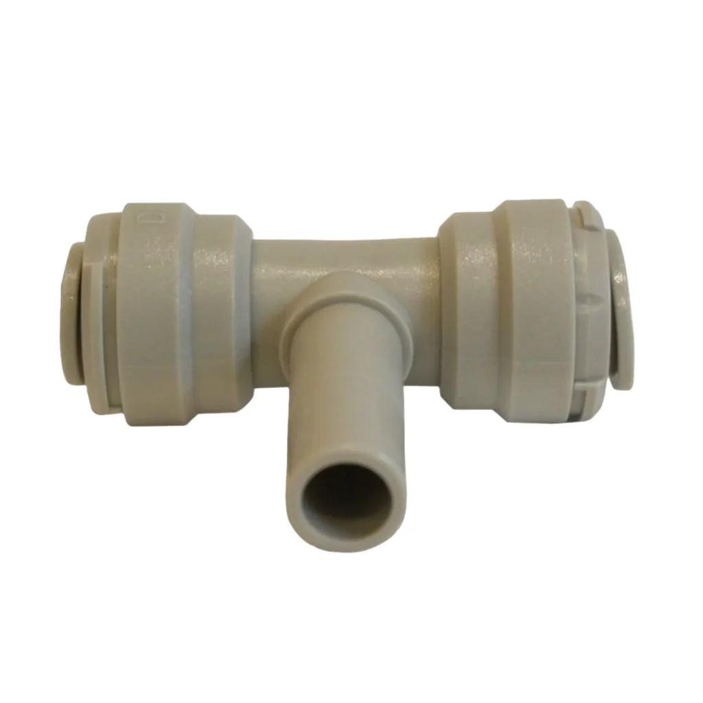 1/4″ PTC x 1/4″ PTC x 1/4″ Tube Stem Branch Stem Tee - Acetal
