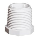 Coastal Water Filters Male Thread Plug for Home Sewer Plumbing Line | White