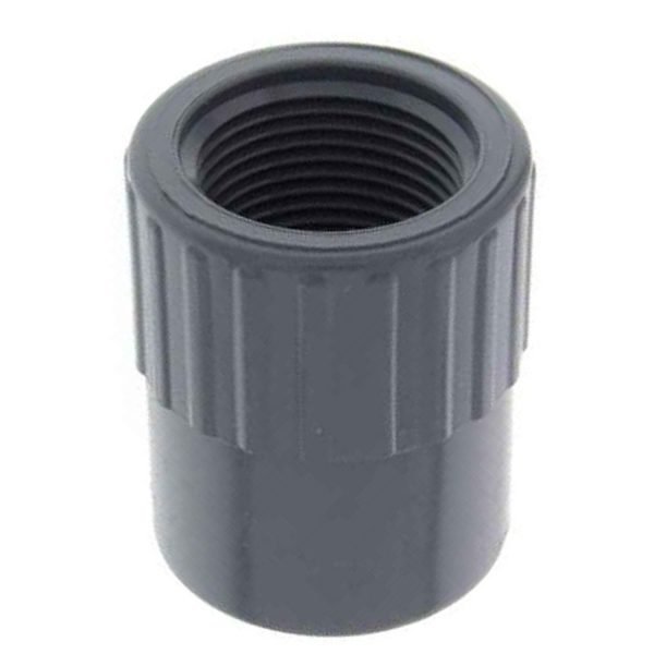 Coastal Water Filters Female Thread Adapter, Home Sewer Plumbing Water Line | Black