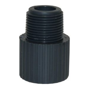 Coastal Water Filters Male Thread Adapter for Home Sewer, Plumbing Line | Black