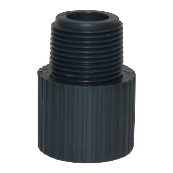 Coastal Water Filters Male Thread Adapter for Home Sewer, Plumbing Line | Black