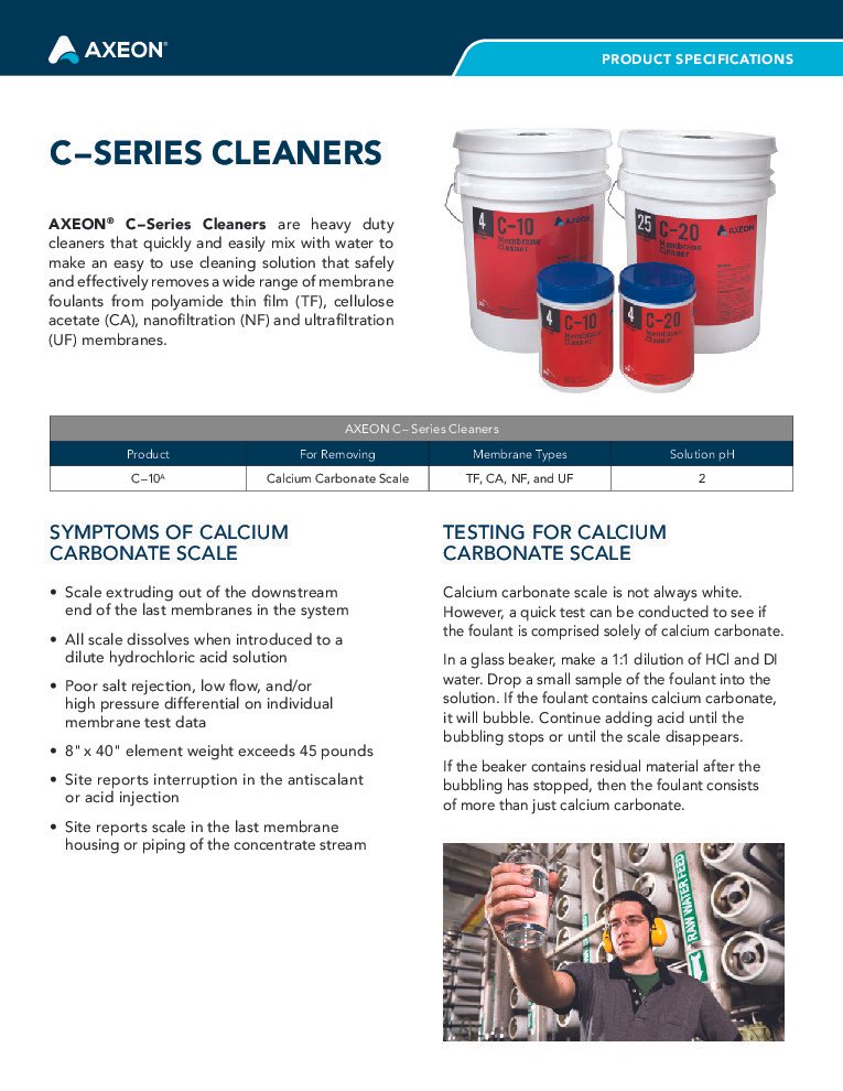 thumbnail of Axeon – C-Series Membrane Cleaners – Spec Sheet