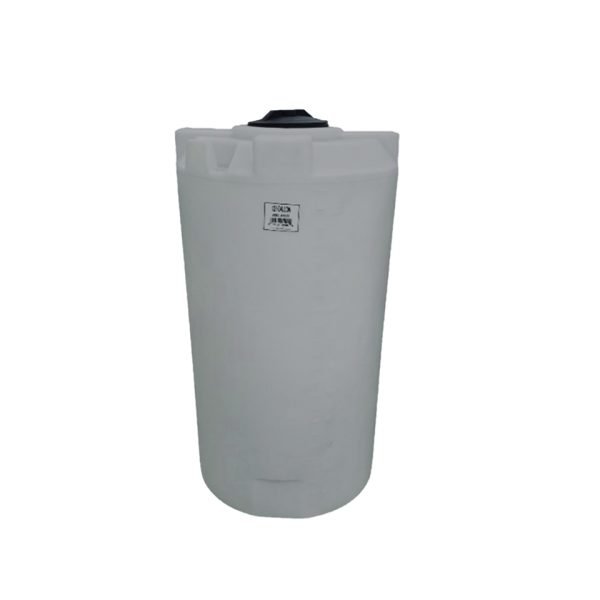 Coastal Water Filters 175 Gallon Vertical Water Storage Tank (34″ D x 55″ H, w/ 1.25″ Bulkhead, ), Lid – 8″ | Gray (Peabody)