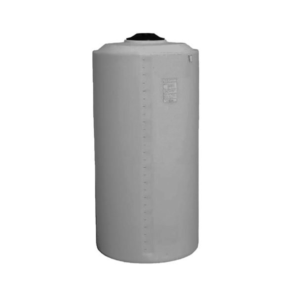 Coastal Water Filters 265 Gallon Vertical Water Storage Tank (31″ D x 91″ H, w/ 1.25″ Bulkhead, ), Lid – 8″ | Gray (Peabody)