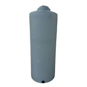 Coastal Water Filters 300 Gallon Vertical Water Storage Tank (34" D x 85" H, w/ 1.25" Bulkhead, ), Lid - 16" | Gray (Peabody)