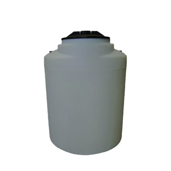 Peabody Vertical Water Storage Tank for Efficient Water Flow With 1.25" Bulkhead, NON-VENTED Lid - 16", 48" Diameter x 51.5" Height, 300 Gallon | Gray