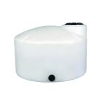 Coastal Water Filters 575 Gallon Vertical Water Storage Tank Short (65.5" Diameter x 49" Height w/ 2" Bulkhead, Lid - 16" | Natural (Peabody)