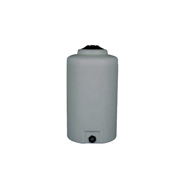 Coastal Water Filters 65 Gallon Vertical Water Storage Tank (23" D x 143" H), Lid - 8" | Gray (Peabody)