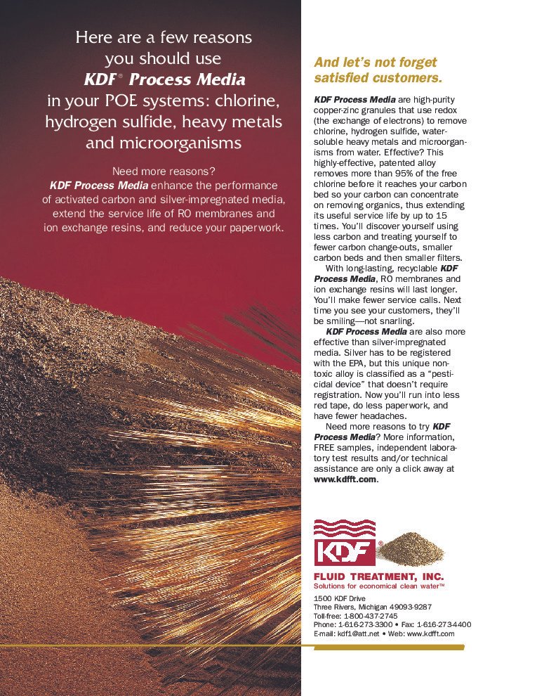 thumbnail of KDF Fluid Treatment – KDF-55 and KDF-85 Media Spec Sheet
