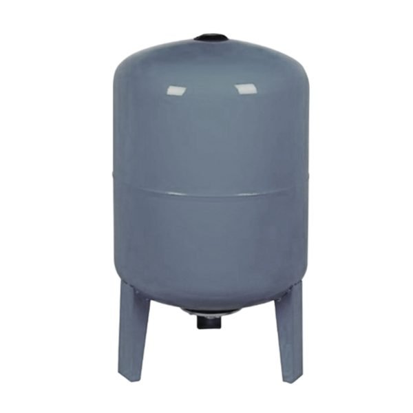 Ozmosis PT26 All SS 304 Stainless Steel Outdoor Well Pressure Tank 26 gal (100L) 1"NPT Vertical 3 legs Butyl Membrane Grey. For Outdoor Use Only ((2 year Warranty)) (OZES26SS, OZES100SS10023, 100L Pressure tank)