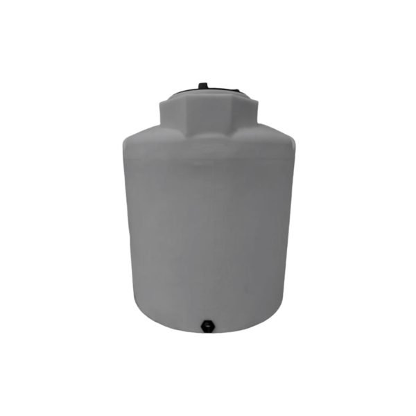 Peabody 300 Gallon Vertical Water Storage Tank for Efficient Water Flow With 1.25" Bulkhead, Lid - 16",48" Diameter x 51.5" Height | Gray