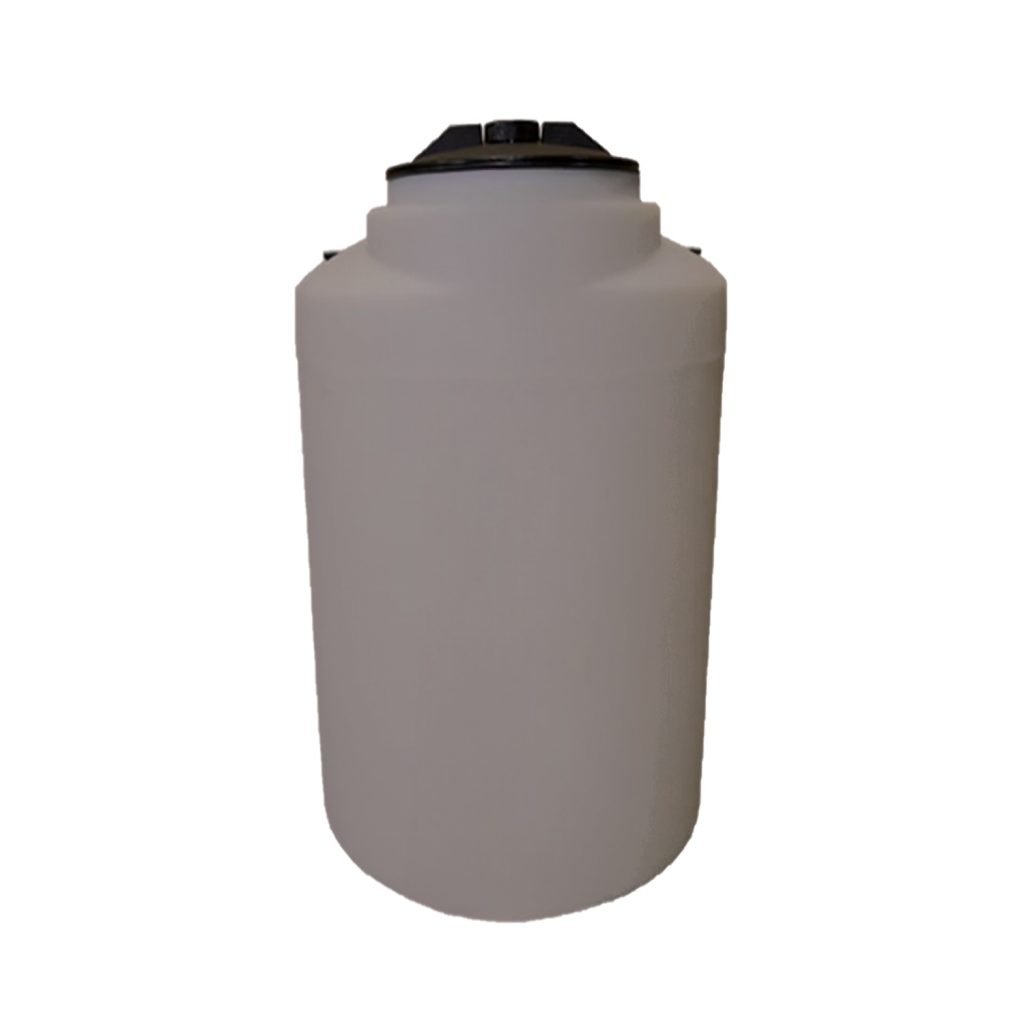 Peabody 525 Gallon Vertical Water Storage Tank for Efficient Water Flow With 1.25" Bulkhead, Lid - 16", 48" Diameter x 82" Height, Non-vented | Gray