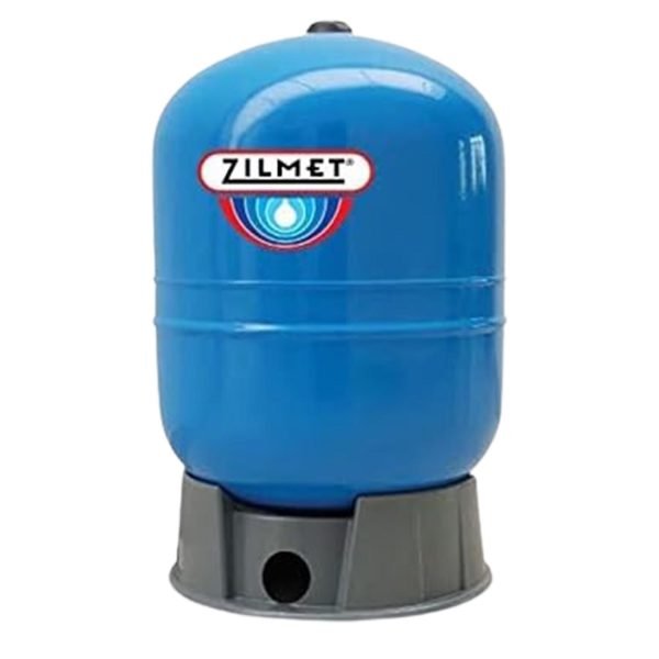 Zilmet 119 Gal (450 liter) Hydro-Plus Vertical Well Tanks for Plumbing Improvement with Blue Bottom Connection, 1.25" NPT