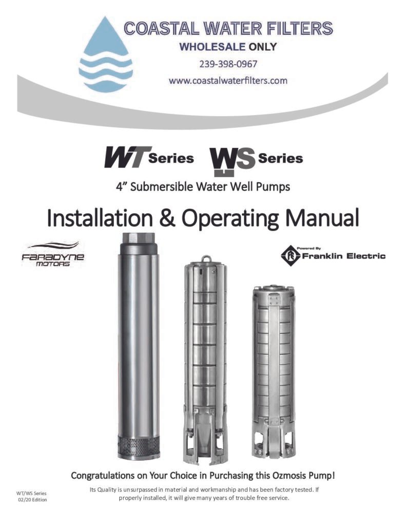 thumbnail of Webtrol – Submersible Pump – Operating Manual
